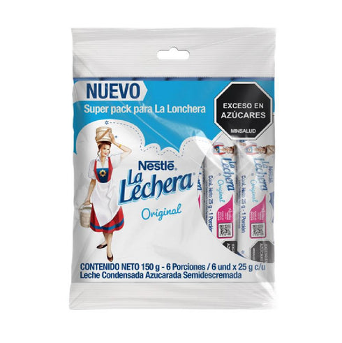 leche condensada la lechera 6u 144g